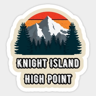 Knight Island High Point Sticker